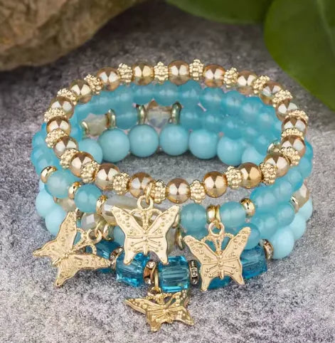 Lala Butterfly Bliss Beaded Bracelets