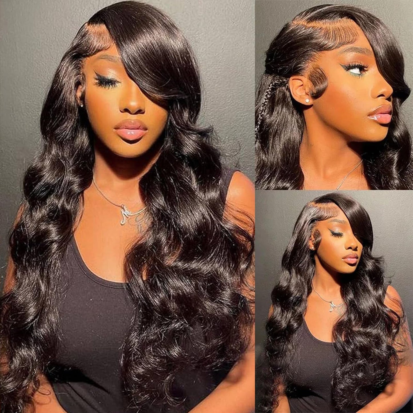 Lala Body Wave 100% Human Hair Lace Frontal Wigs 13X6 Lace Front Wig 28inches