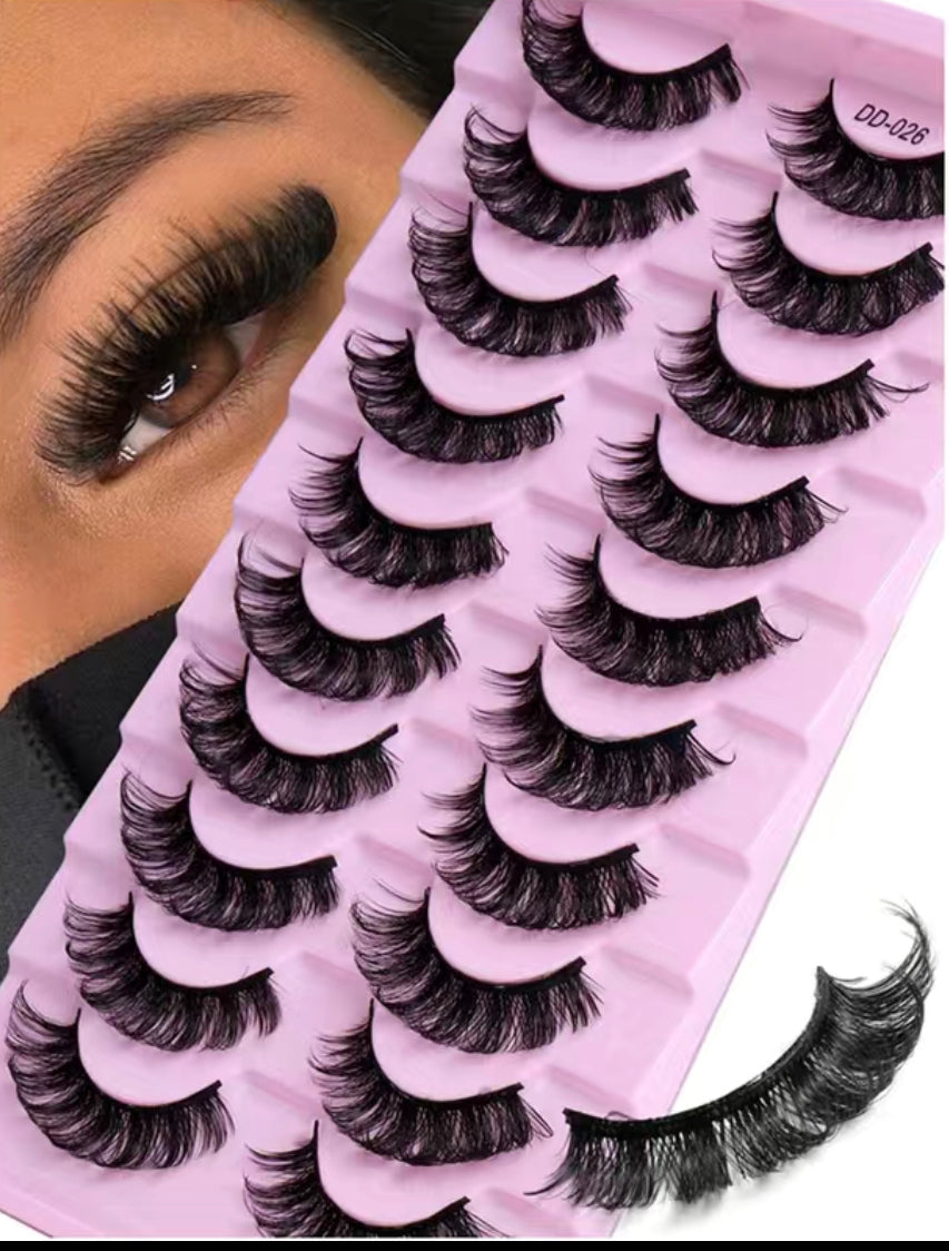 Lala Hair 3D Mink Eyelashes, 16mm to 25mm Wholesale Mink Lashes 100% Real Siberian Natural Fake Eyelashes Luxury Reusable Handmade False Eyelashes 10 Pairs...
