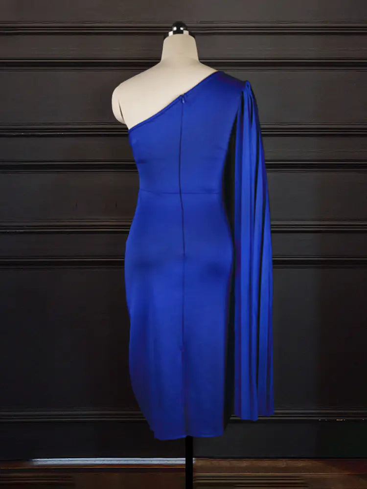 Elegant One Shoulder Plus Size Party Dress for Women