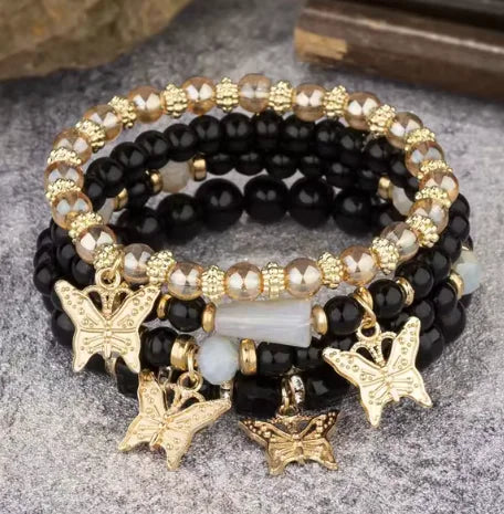 Lala Butterfly Bliss Beaded Bracelets