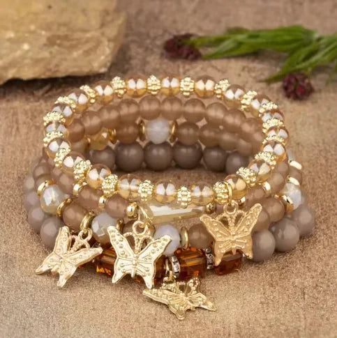 Lala Butterfly Bliss Beaded Bracelets
