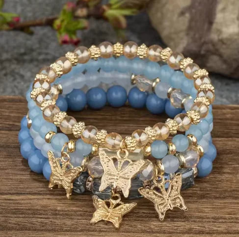 Lala Butterfly Bliss Beaded Bracelets