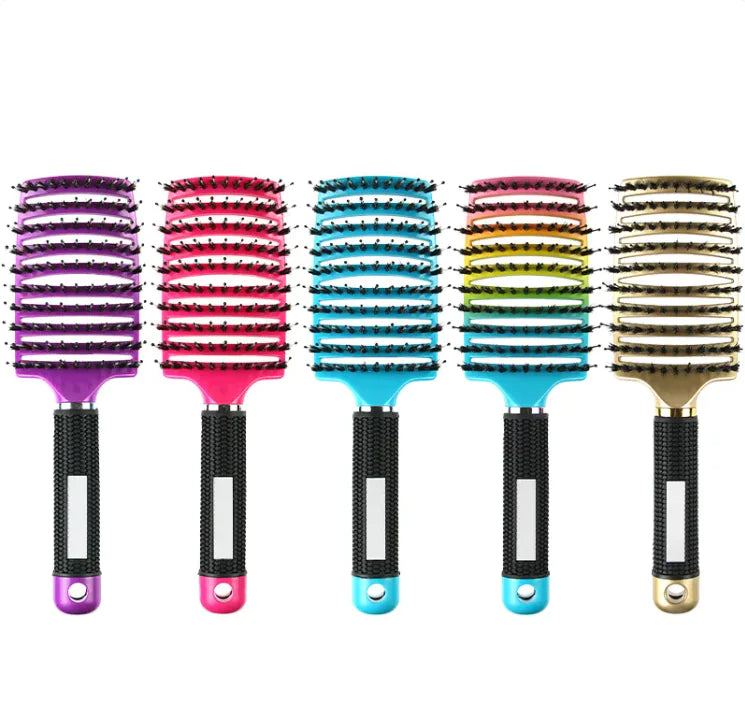 Lala Hair Curved Bristle Massage Comb – Multifunctional Styling for Curly Hair